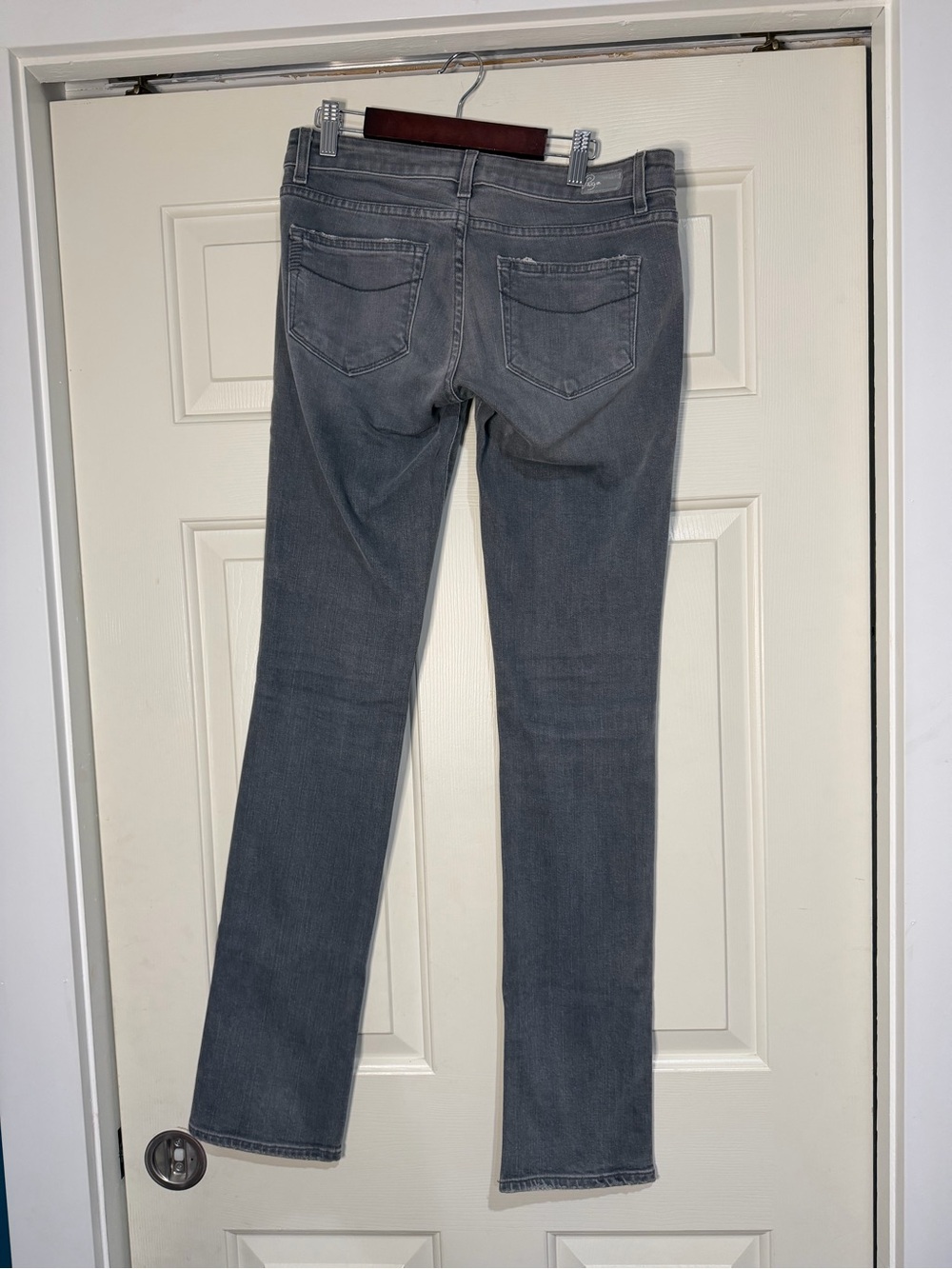 PAIGE Grey Straight-Leg Jeans